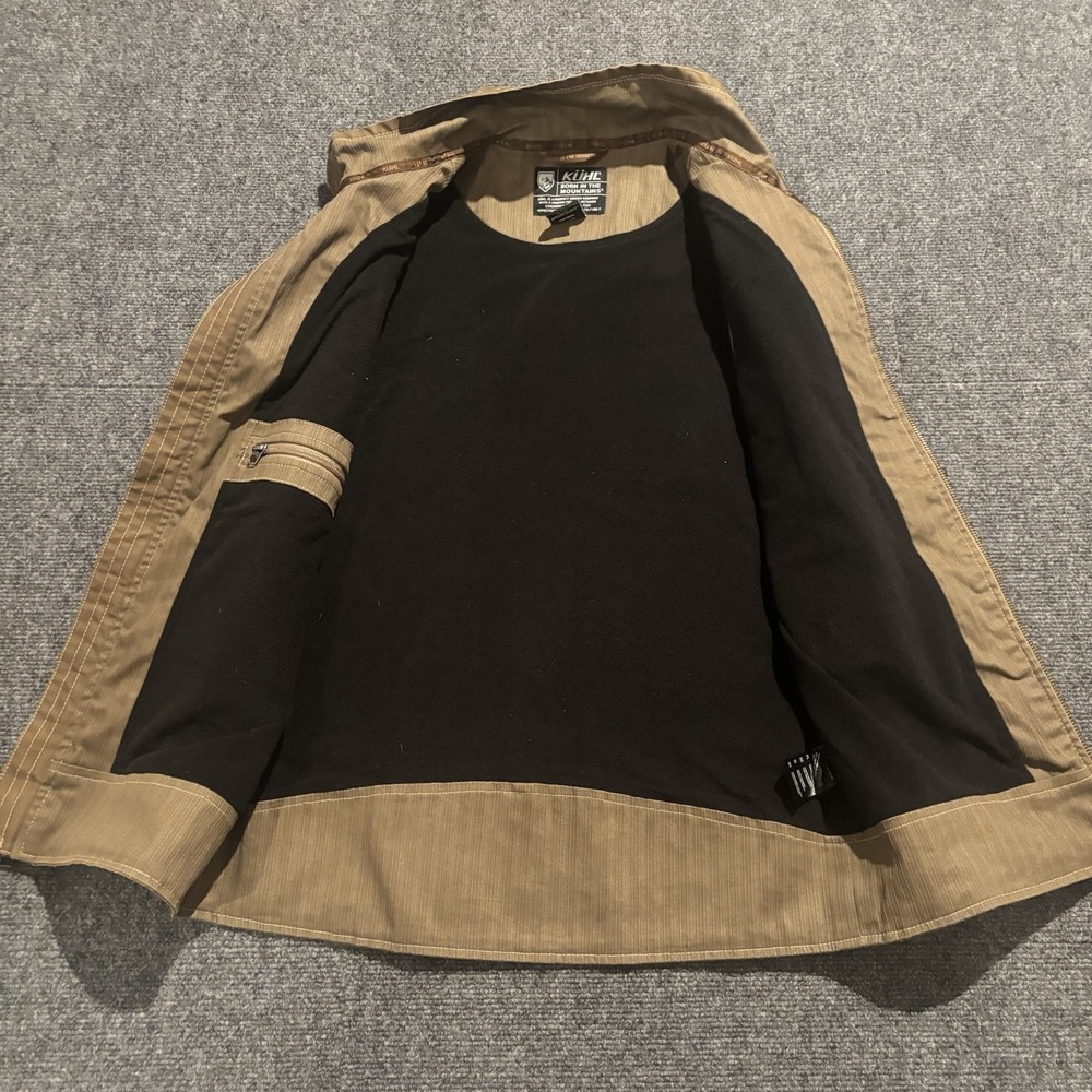 Kuhl Burr Vest Mens Small Brown Vintage Patina Dye Canvas Zip Outdoor Hiking - Picture 4 of 10